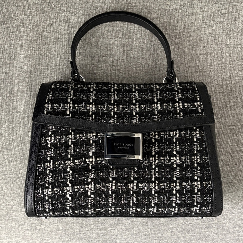 Kate Spade Katy Medium Top Handle Tweed Bag